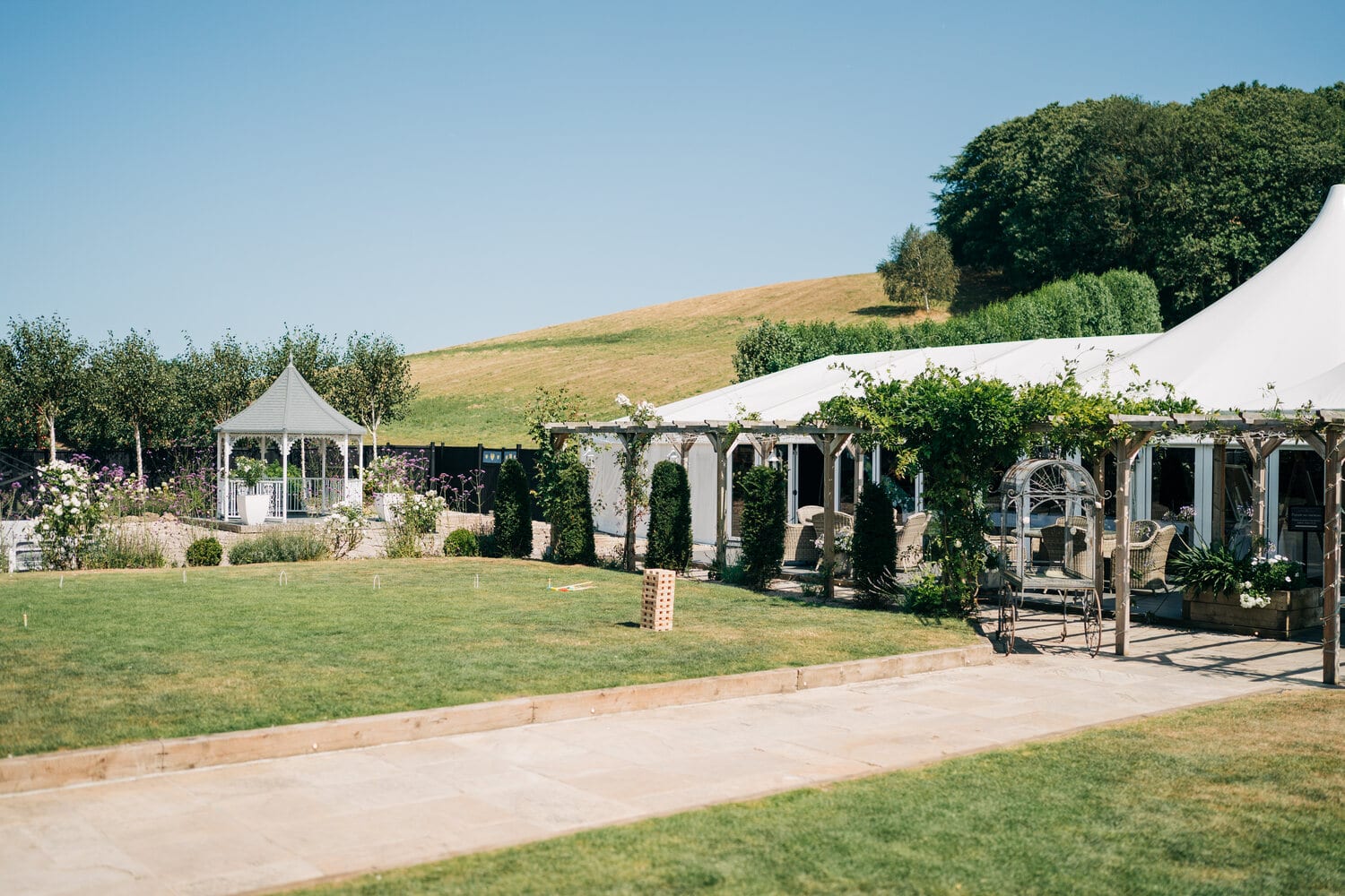 The Arboretum marquee and pergola walkway