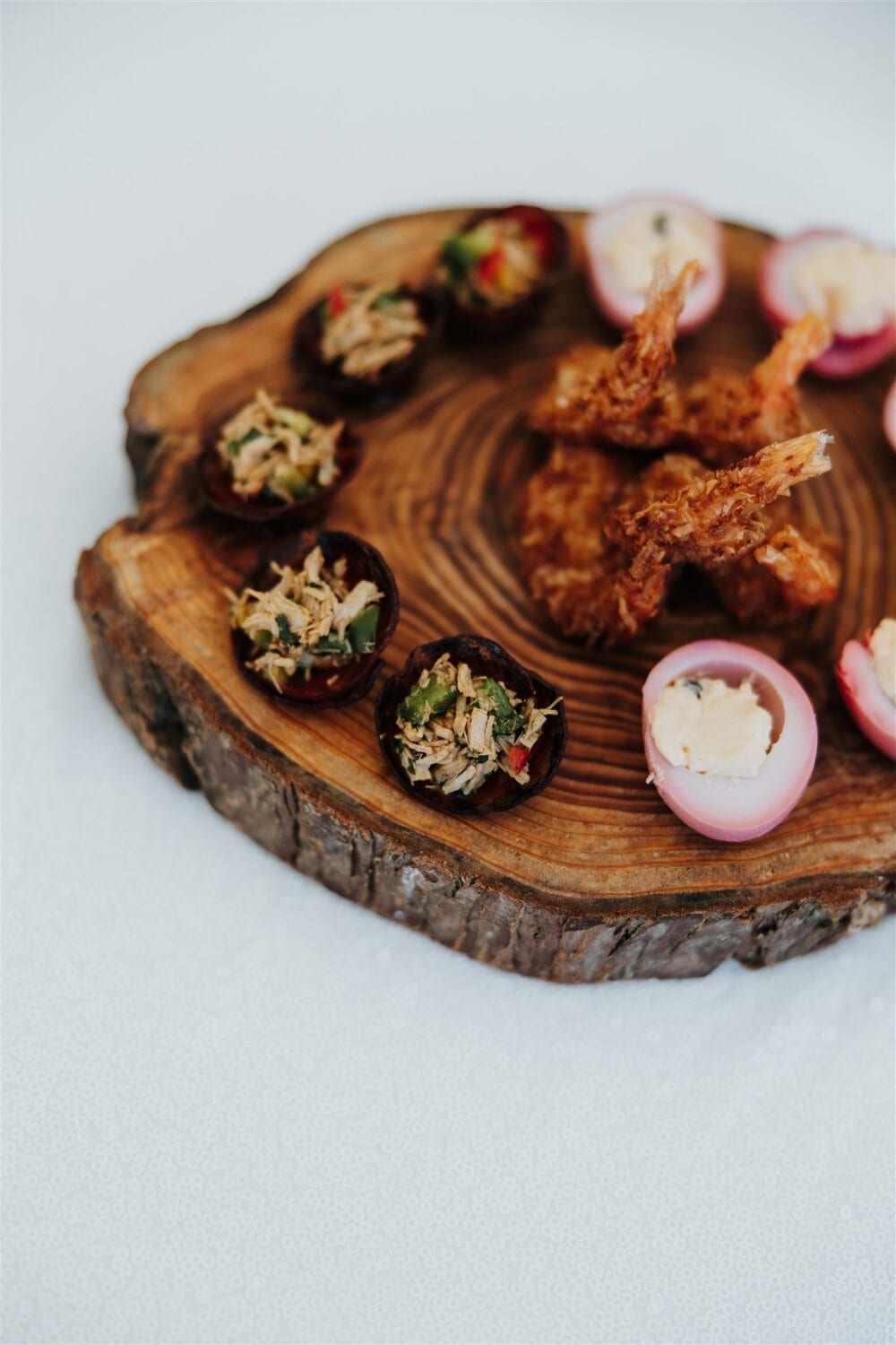 A selection of canapés at The BarnYard