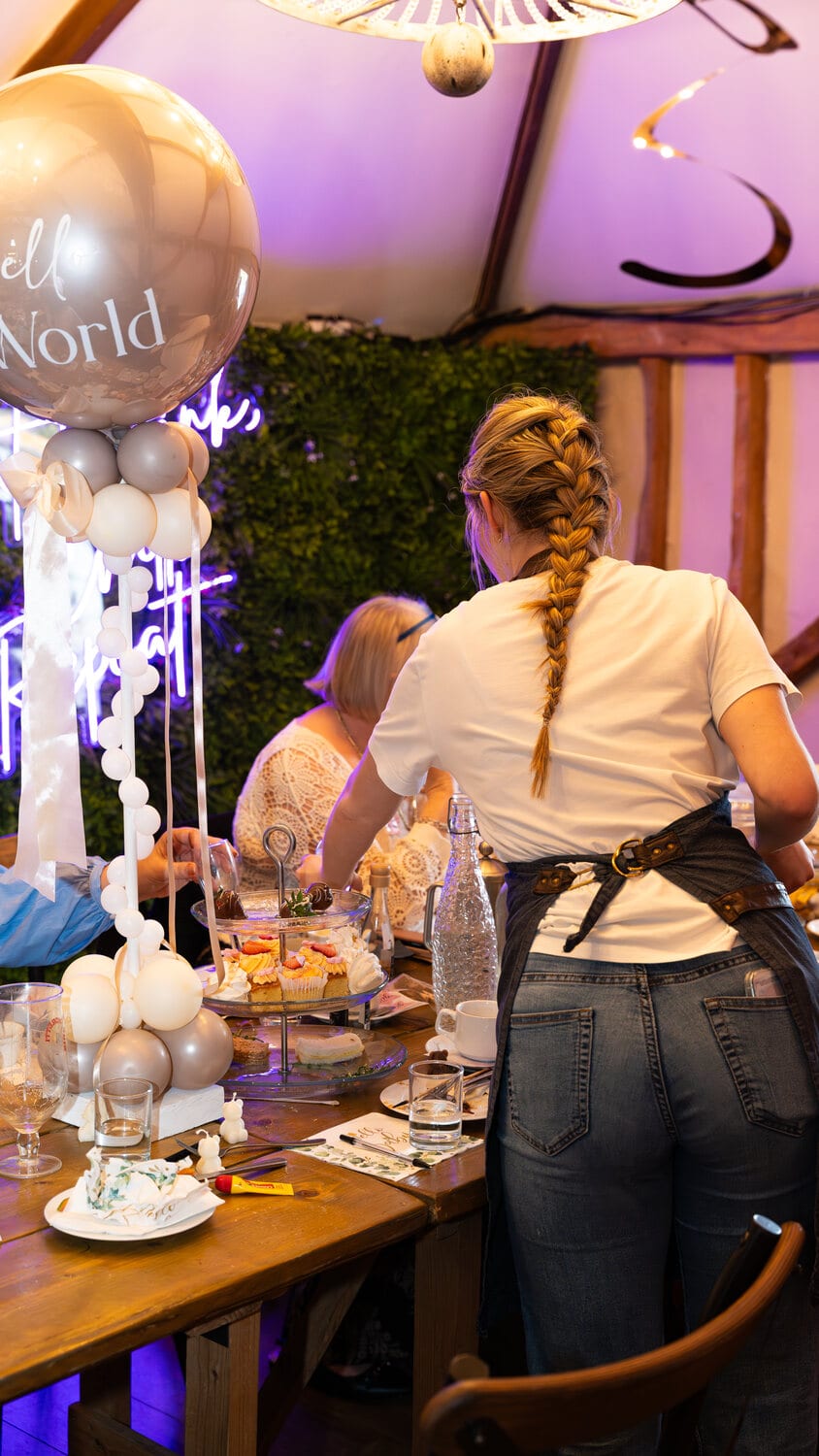 Guests raising a toast at a celebration