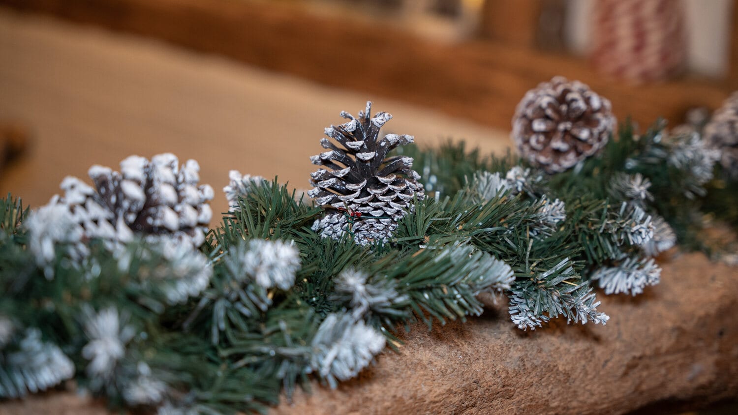 The restaurant dressed with seasonal decoration