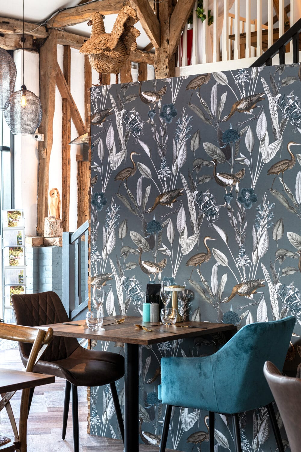 A cosy corner of The Rooster restaurant