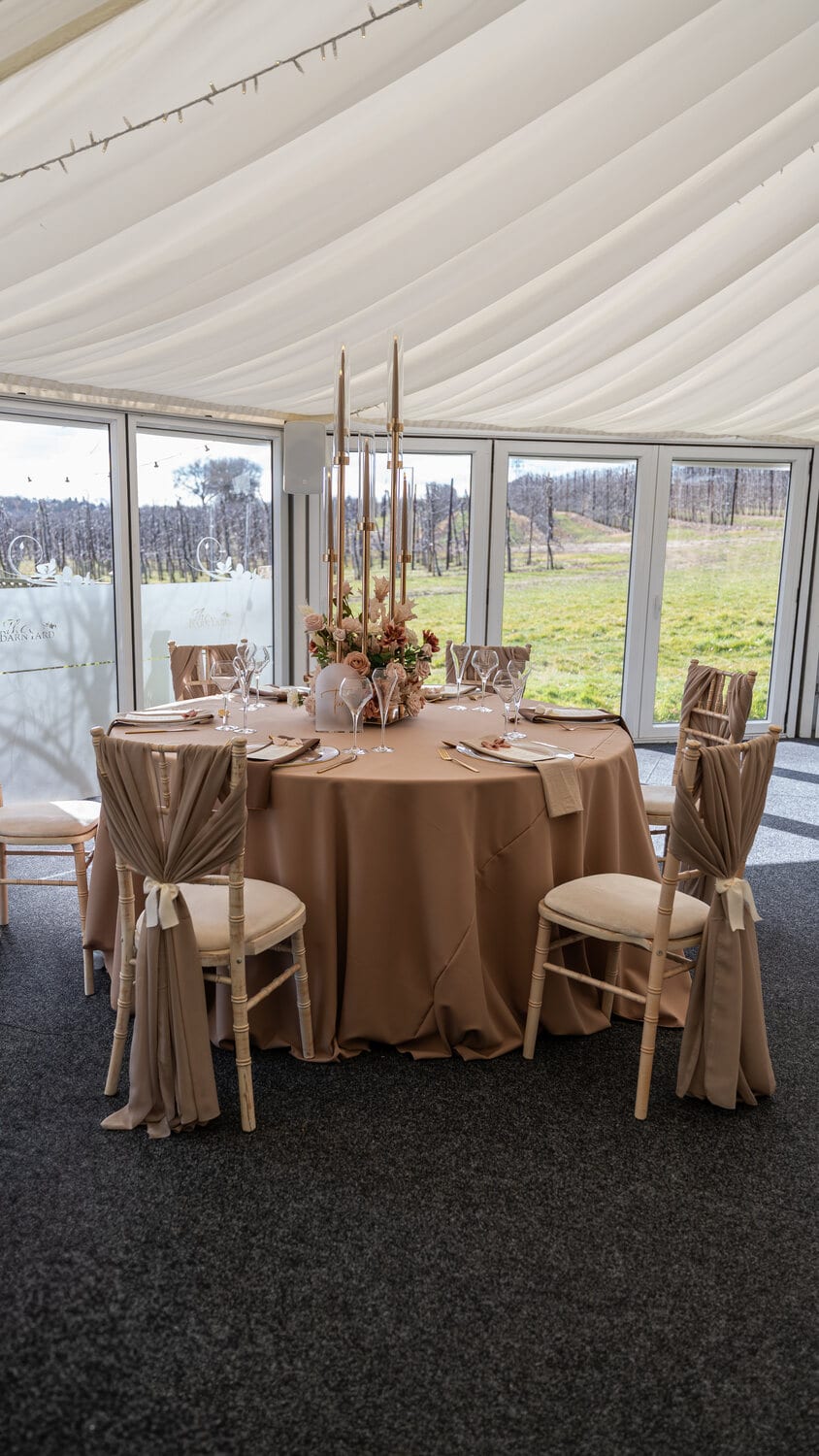 A menu card at a dressed place setting