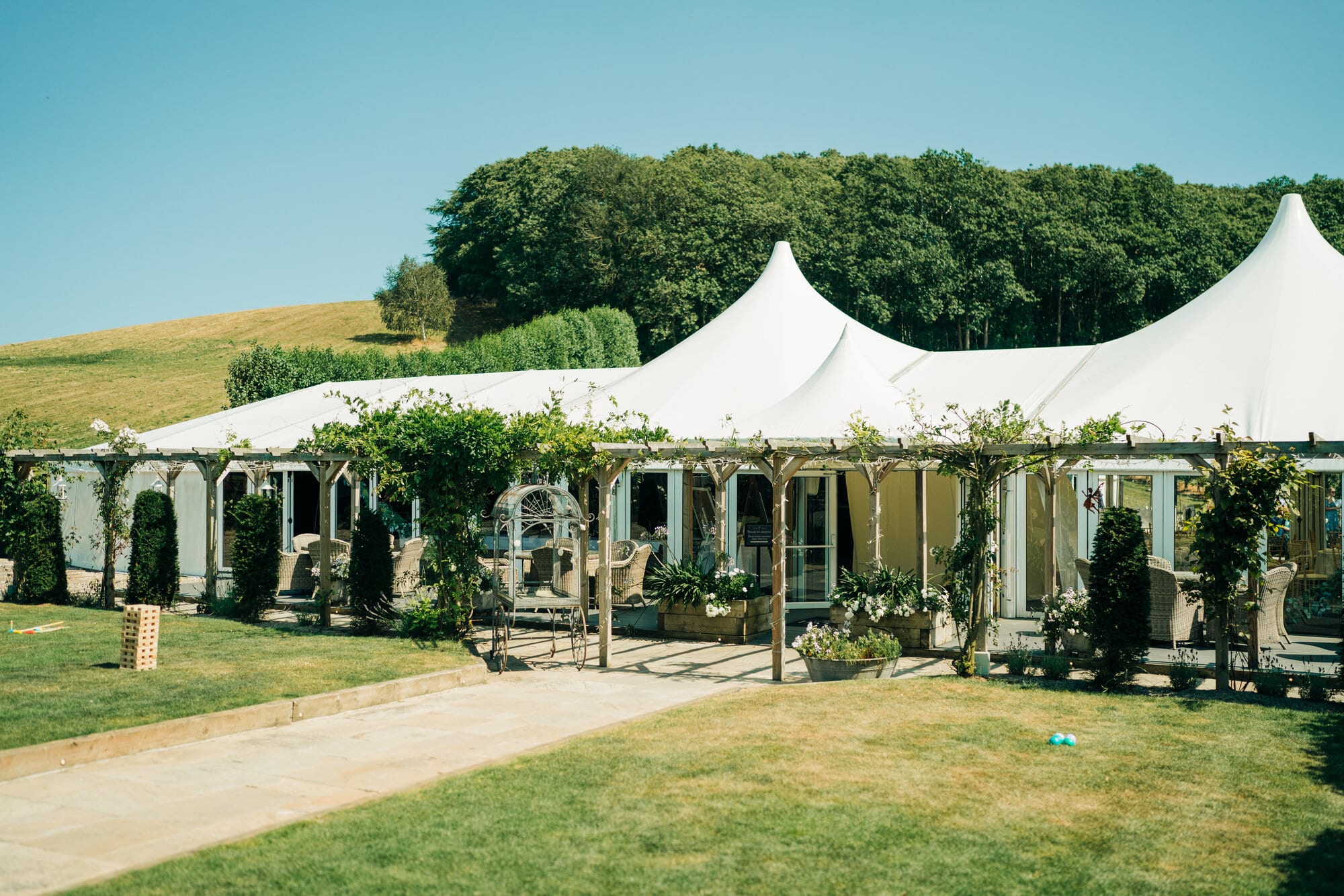 A wedding beautifully set up at The BarnYard in Kent