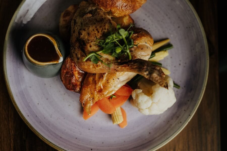 A dish from the Sunday Lunch menu at The BarnYard
