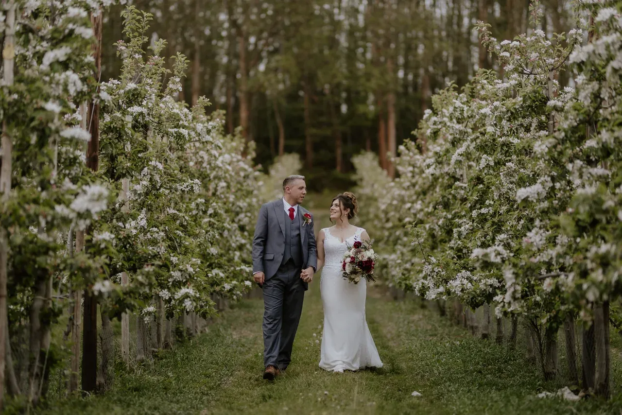 An intimate wedding in the Apple Barn at The BarnYard