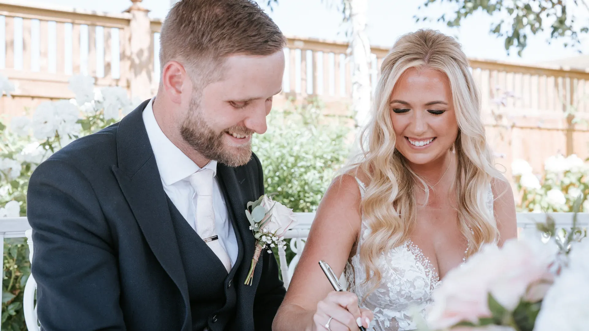 Intimate wedding ceremony inside The Apple Barn at The BarnYard