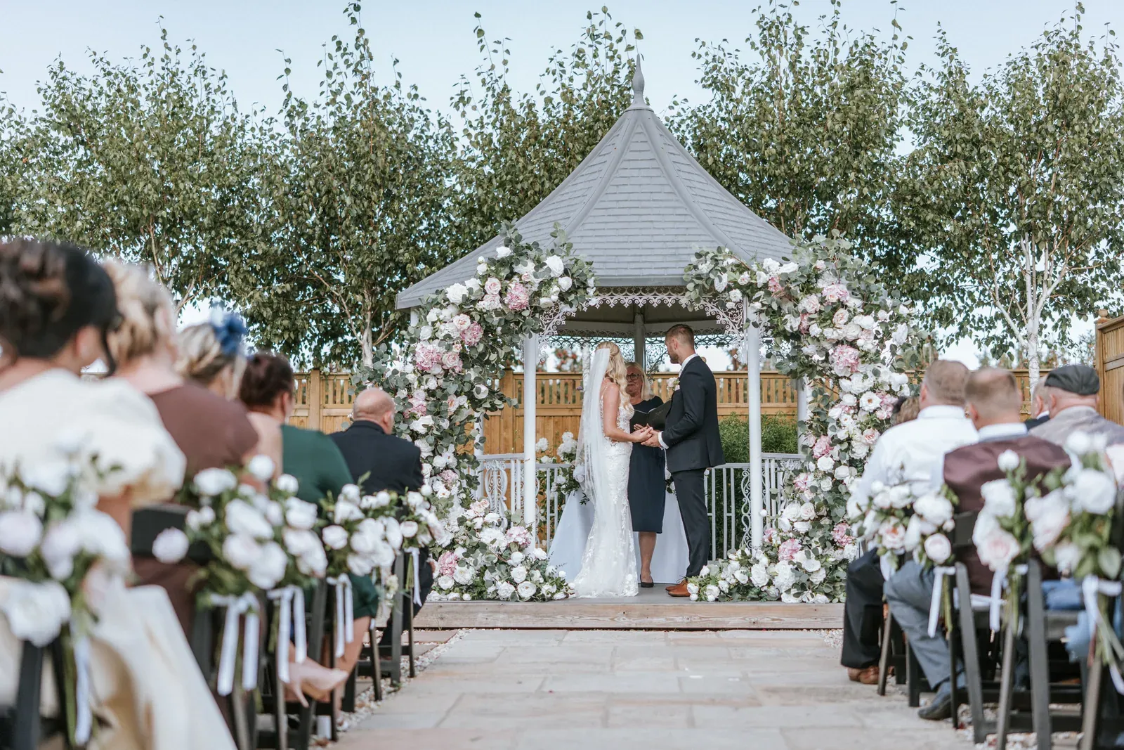 Lavender Walk Gazebo, ceremony at The BarnYard