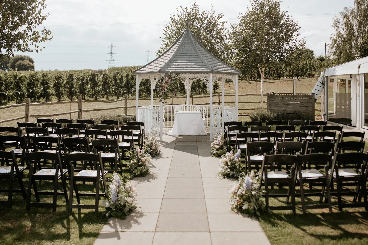 Orchard Garden Gazebo, ceremony at The BarnYard