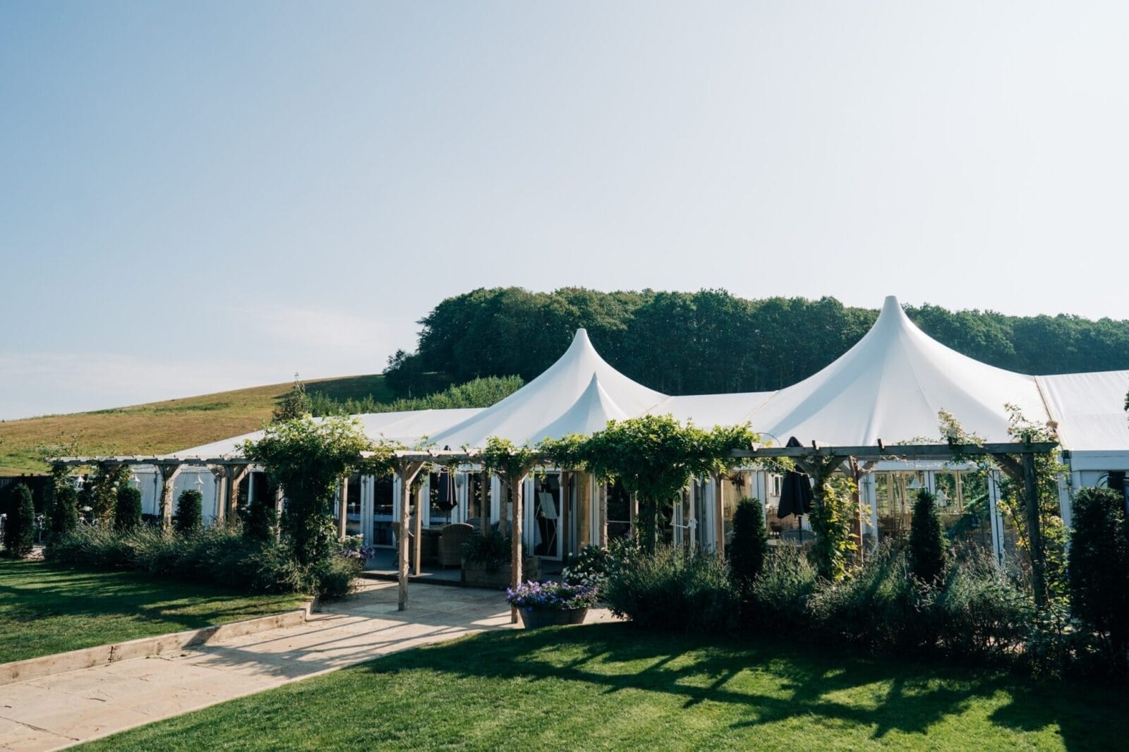 The glass Arboretum marquee